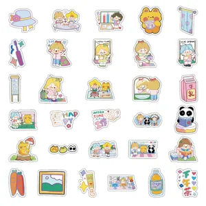 Cute daily life waterproof aesthetic stickers set for journal stationery, 60pcs pack.