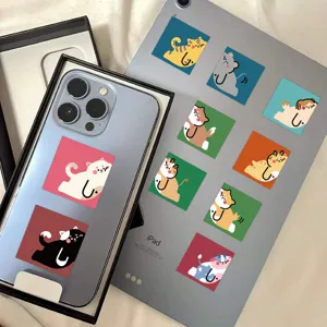 Cute cartoon animal waterproof stickers for phone case, laptop, and journal decoration.