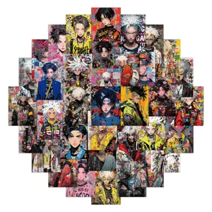 60 pcs graffiti anime jongen stickers cool streetwear waterdichte decals voor laptop