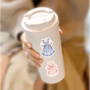 Lolita dress cartoon stickers cute princess style decorative decals for water bottle laptop