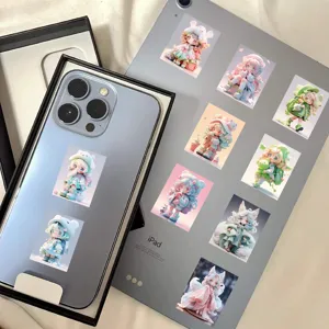 Cute cartoon doll stickers decorative waterproof decals for phone case suitcase water cup
