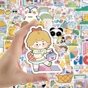 Cute daily life doodle cartoon stickers waterproof sticker pack for stationery scrapbook 60pcs
