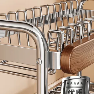 Edelstahl Geschirrtrockner Küchen Organizer Arbeitsplatte multifunktionaler Tellerhalter