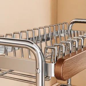 Edelstahl Geschirrabtropfgestell Kuechenorganizer Arbeitsplatten Ablage fuer Schuesseln