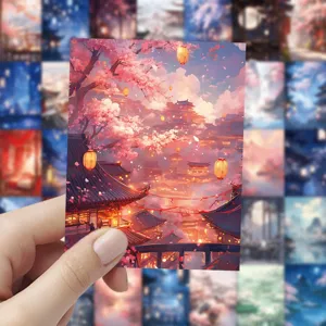 Aesthetic anime cherry blossom sticker for phone case luggage notebook decoration main view