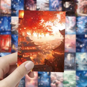 60 sheets ancient style aesthetic wallpaper stickers for phone case luggage notebook decor.