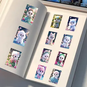 Cute Pomeranian puppy cartoon stickers set for cute journal and phone case decoration.