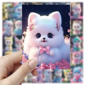Cute Pomeranian dog stickers aesthetic decorative cartoon stickers for phone case laptop