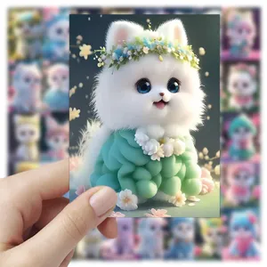 Cute Pomeranian dog cartoon stickers for notebook phone case luggage decoration decals
