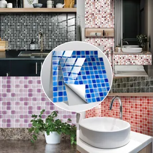 Adesivo Per Piastrelle In Cristallo Impermeabile Mosaico Adesivo Murale Autoadesivo Per Cucina Bagno Ristrutturazione