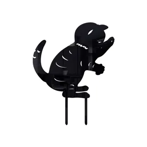 Paletto da giardino gatto in acrilico nero silhouette arte da cortile decorazione prato.
