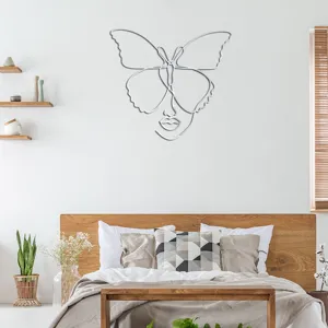 3D Acryl Spiegel Muursticker Geometrische Lijnen Schoonheid En Vlinder Muurstickers Modern Minimalistisch Kunst Wanddecor Voor Woonkamer Slaapkamer
