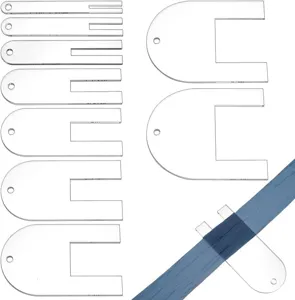 Clear acrylic pleating template set for sewing and fabric folding craft DIY projects detail view