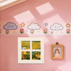 Wooden miniature four-pane window frame dollhouse furniture DIY handmade toy decoration