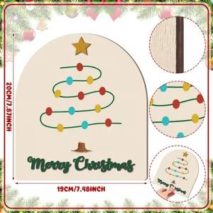 Wooden Christmas tree arch sign holiday party photo prop decorative wooden hanging plaque