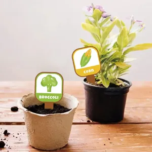 Wooden plant labels gardening markers waterproof vegetable flower pot sign for indoor outdoor plants