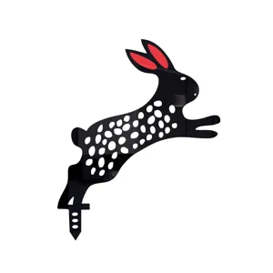 Acrylic garden rabbit stake yard art silhouette outdoor lawn decoration for yard and patio.