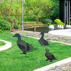 Duck family acrylic garden stakes yard art outdoor lawn decoration landscape ornaments.