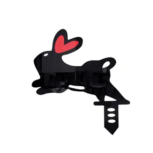 Acrylic rabbit yard stake garden art silhouette outdoor decoration for lawn and yard decor