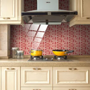 Adesivo per piastrelle in mosaico di cristallo cucina carta da parati impermeabile