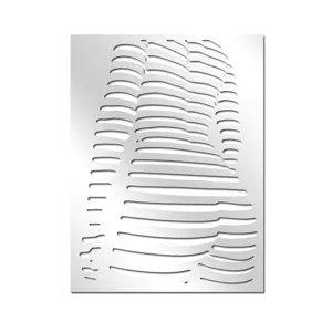 Adhesivo de pared espejo acrilico con diseño de lineas geometricas 3D para decoracion.