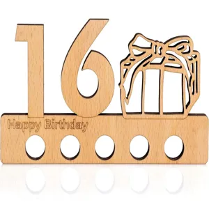 Wooden Birthday Money Gift Holder Table Ornament Laser Cut Cash Holder Party Decor Gift For Birthday Celebration