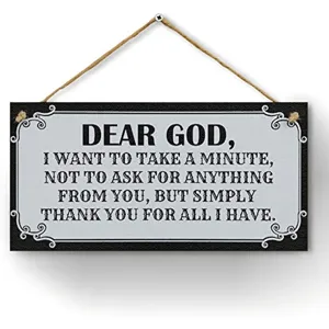 Rustic Wooden Hanging Door Sign Inspirational Prayer Plaque Wall Decor For Home Office Door Decoration