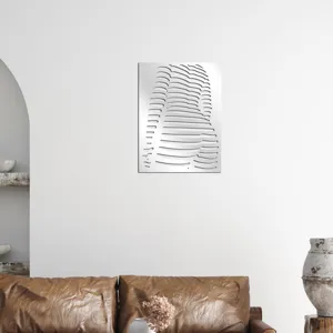 3D acrílico espejo pegatina de pared arte abstracto línea decoración hogar salón