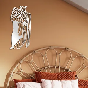 3D abstract female body acrylic mirror wall sticker for living room bedroom home decor.