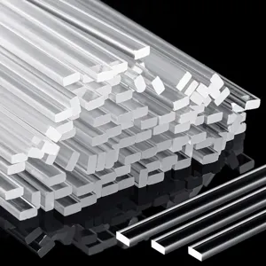 Acrylic Cake Decoration Sticks Square Rods DIY Dessert Party Cocktail Stirring Rods Clear Baking Supplies