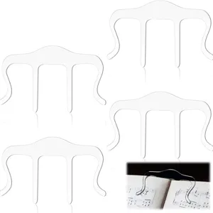 Transparent Acrylic Music Bookmark Piano Score Book Clip Student Reading Page Marker Clear Book Accessories