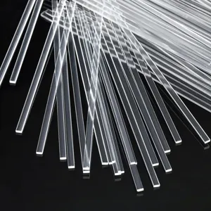 Clear acrylic cake decoration sticks and square rods, perfect for DIY desserts and cocktails.