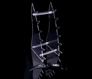 Supporto per esposizione di coltelli da cucina in acrilico trasparente base organizer