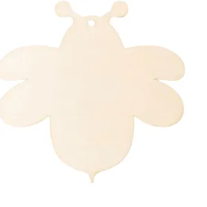 Unfinished wooden bee craft blank ornament DIY party hanging decoration wood slice cutouts