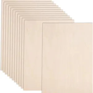 Unfinished Wooden Square Board Blank Natural Wood Slices For DIY Painting Handcraft Home Wall Decor Art Craft