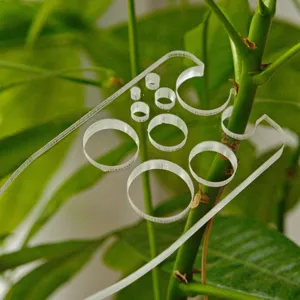Clear acrylic herb leaf stripper detail view, multi-hole tool for kale and stem greens.