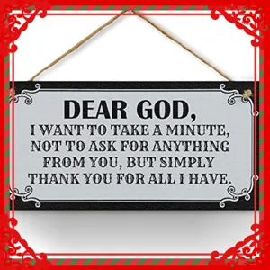 Wooden hanging sign with motivational quote, rustic wall plaque decor for home room