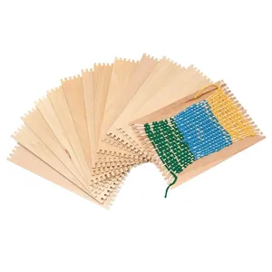 Enfants en bois tissage métier à tisser ensemble bricolage tricot outil accessoires.