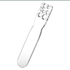 Acrylic herb stripper kitchen tool for kale and herbs, transparent leaf remover main view
