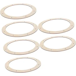 Unfinished wooden oval craft hoops wreath frames for DIY floral hanging home decor 5pcs