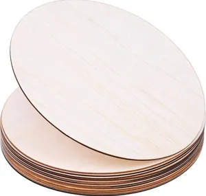 Disques en bois ronds bruts pour loisirs creatifs, cercles en bois naturel pour peinture DIY deco.