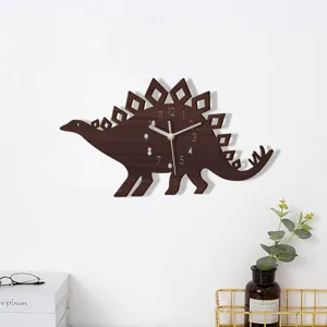 Holz Dinosaurier Wanduhr süße Cartoon Hängeluhr für Kinder Schlafzimmer Heimdekoration