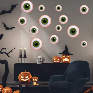 Halloween eyeball wall stickers spooky scary eye decals for holiday home party wall decor