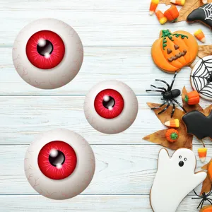 Halloween eyeball stickers bloodshot wall floor decals scary holiday party decor props set