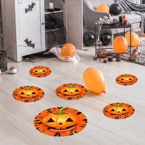 Halloween pumpkin floor stickers waterproof removable festival party decor decals