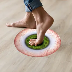 Halloween eyeball floor sticker scary green eye ground decal spooky party home decor scary floor art