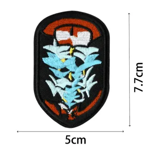 Embroidered patch music hiphop style iron on badge clothing jacket DIY decoration size 5x7.7cm