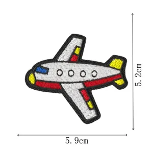 Cute cartoon airplane embroidery patch iron-on clothing accessory decorative patch design