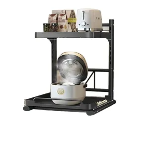Kitchen storage rack microwave oven stand multi-functional double layer desktop organizer