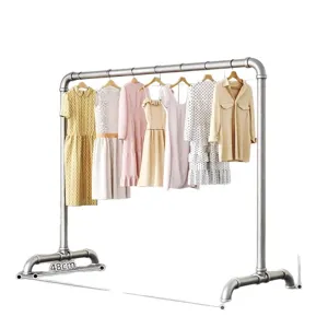 Appendiabiti tubo industriale terra metallo stand espositore per camera da letto casa balcone